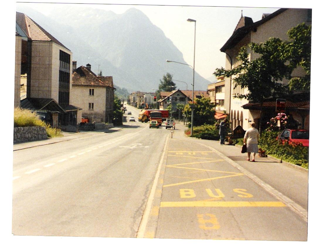 Vaduz, Liechtenstein. Bus Stop